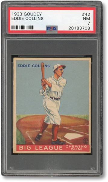 1933 GOUDEY #42 EDDIE COLLINS - PSA NM 7