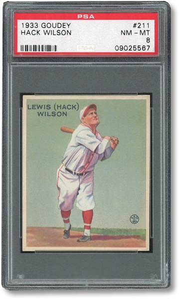 1933 GOUDEY #211 HACK WILSON - PSA NM-MT 8