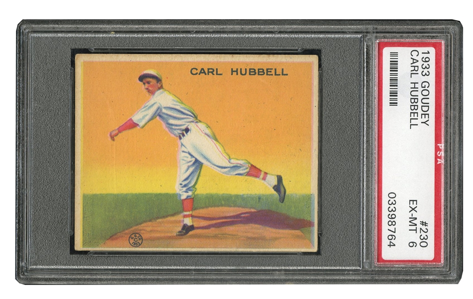 1933 GOUDEY #230 CARL HUBBELL - PSA EX-MT 6