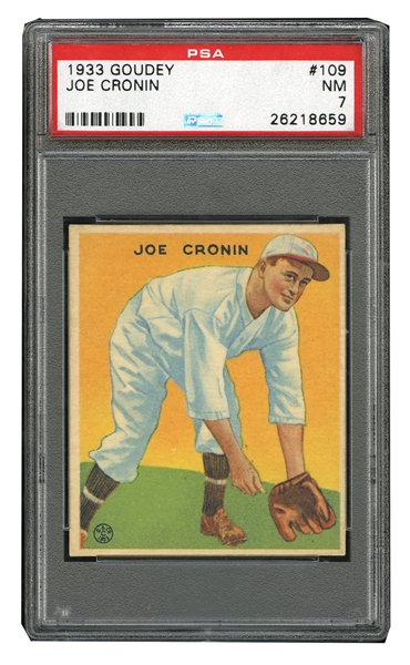 1933 GOUDEY #109 JOE CRONIN - PSA NM 7