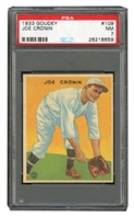 1933 GOUDEY #109 JOE CRONIN - PSA NM 7