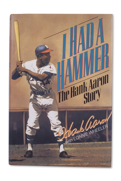 HANK AARON BOLDLY SIGNED "I HAD A HAMMER" BOOK & SPECIAL DUAL-SIGNED 8" X 10" OF AARON WITH JAPANESE HR HITTING LEGEND SADAHARU OH - BECKETT LOA FOR BOTH