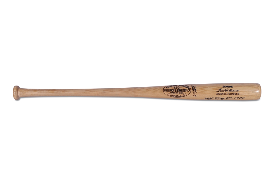 1984 BOSTON RED SOX OLD TIMERS GAME TED WILLIAMS GAME USED & AUTOGRAPHED LOUISVILLE SLUGGER BASEBALL BAT - PSA LOA 