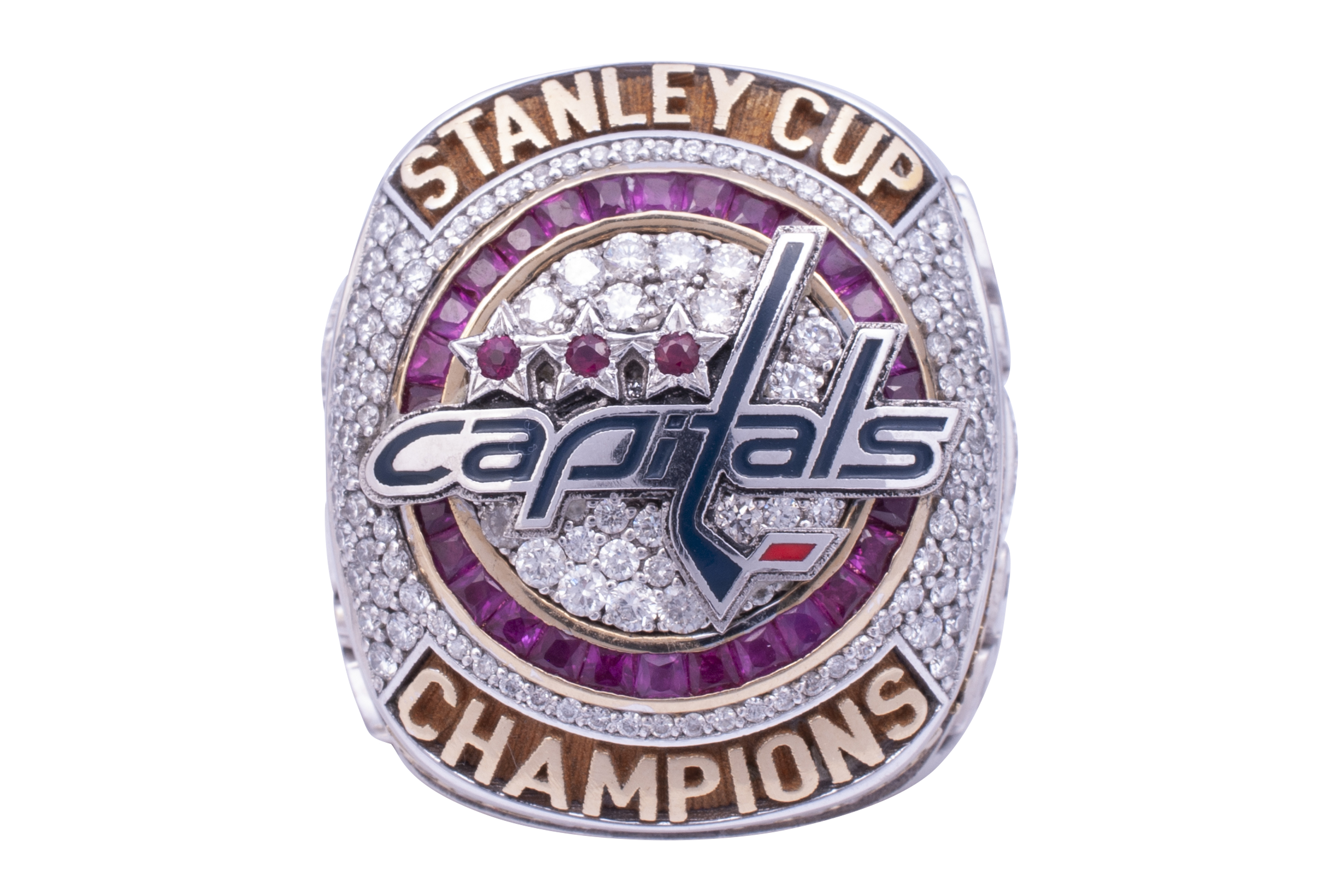 Sterling Silver Small Washington Capitals 2018 Stanley Cup Necklace  SS004CAP18-18
