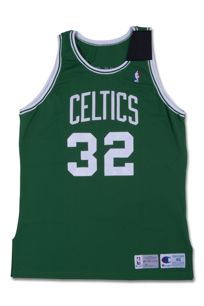 1992-93 KEVIN MCHALE TEAM ISSUED BOSTON CELTICS AWAY JERSEY W/ MEMORIAL BAND - SPORTS INVESTORS LOA