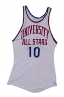UNIVERSITY ALL-STARS #10 GAME WORN BASKETBALL JERSEY