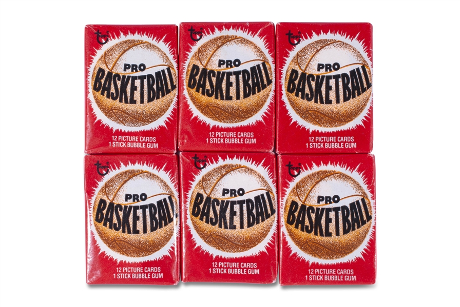 GROUP OF (6) UNOPENED 1979 TOPPS BASKETBALL WAX PACKS