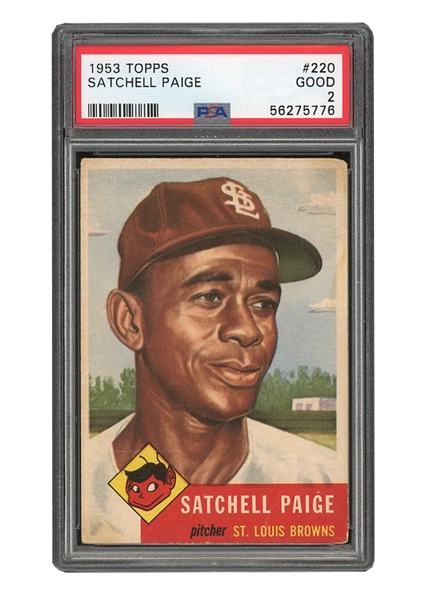 CLASSIC 1953 TOPPS #220 SATCHELL PAIGE - PSA GOOD 2