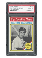 1976 TOPPS #347 ALL TIME ALL-STARS TED WILLIAMS - PSA MINT 9