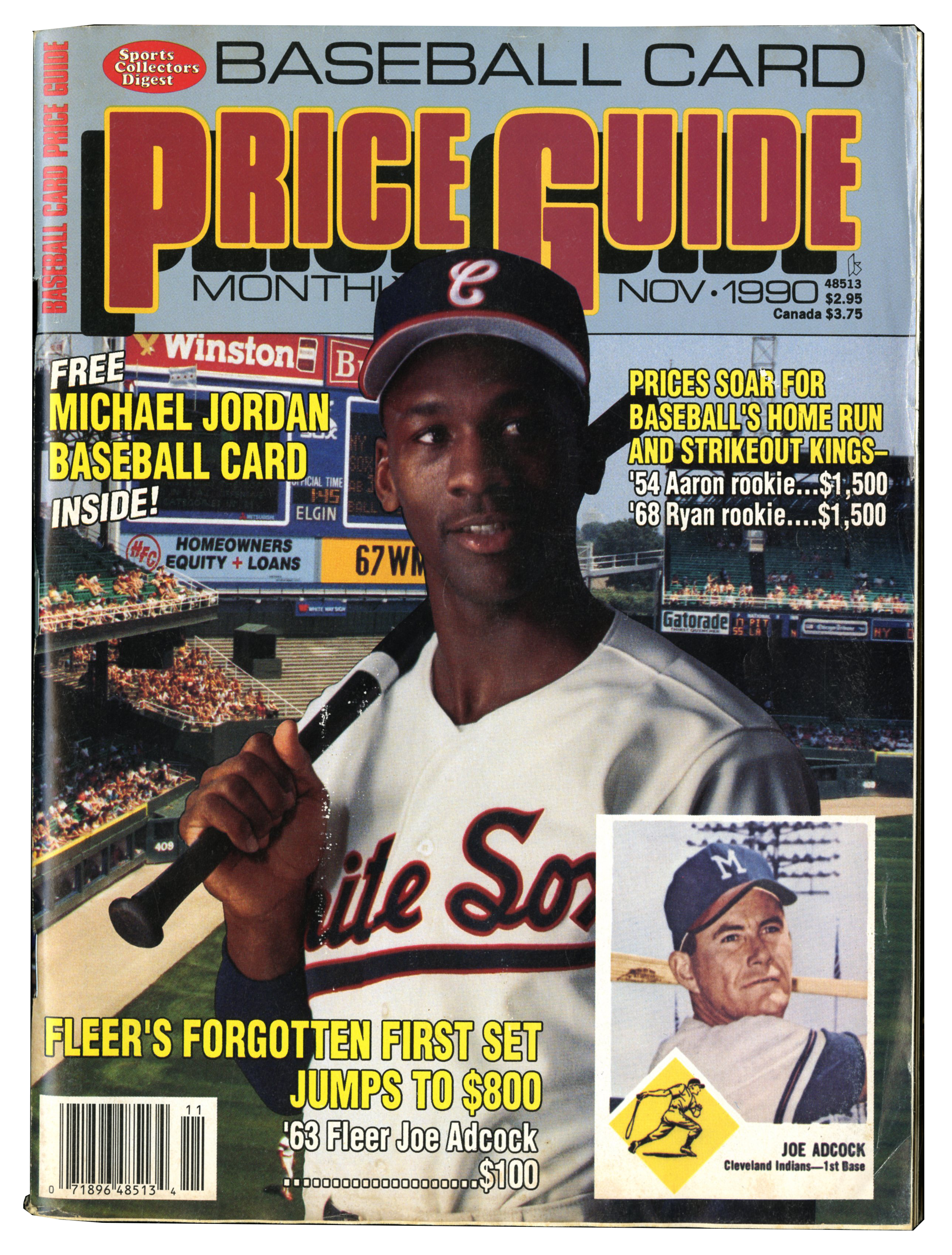 Sold at Auction: 1990 SCD Michael Jordan 1957 Baseball White Sox Rookie Card