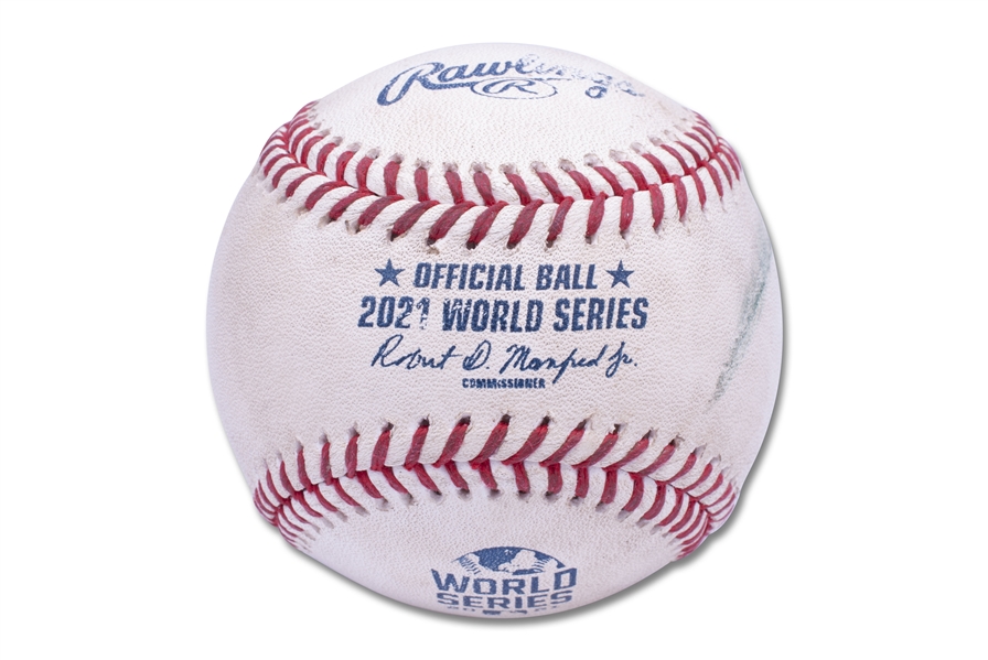 FREDDIE FREEMANS SOLO HOME RUN BASEBALL FROM FINAL GAME OF THE 2021 WORLD SERIES - LETTER OF PROVENANCE