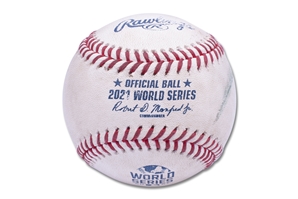 FREDDIE FREEMANS SOLO HOME RUN BASEBALL FROM FINAL GAME OF THE 2021 WORLD SERIES - LETTER OF PROVENANCE