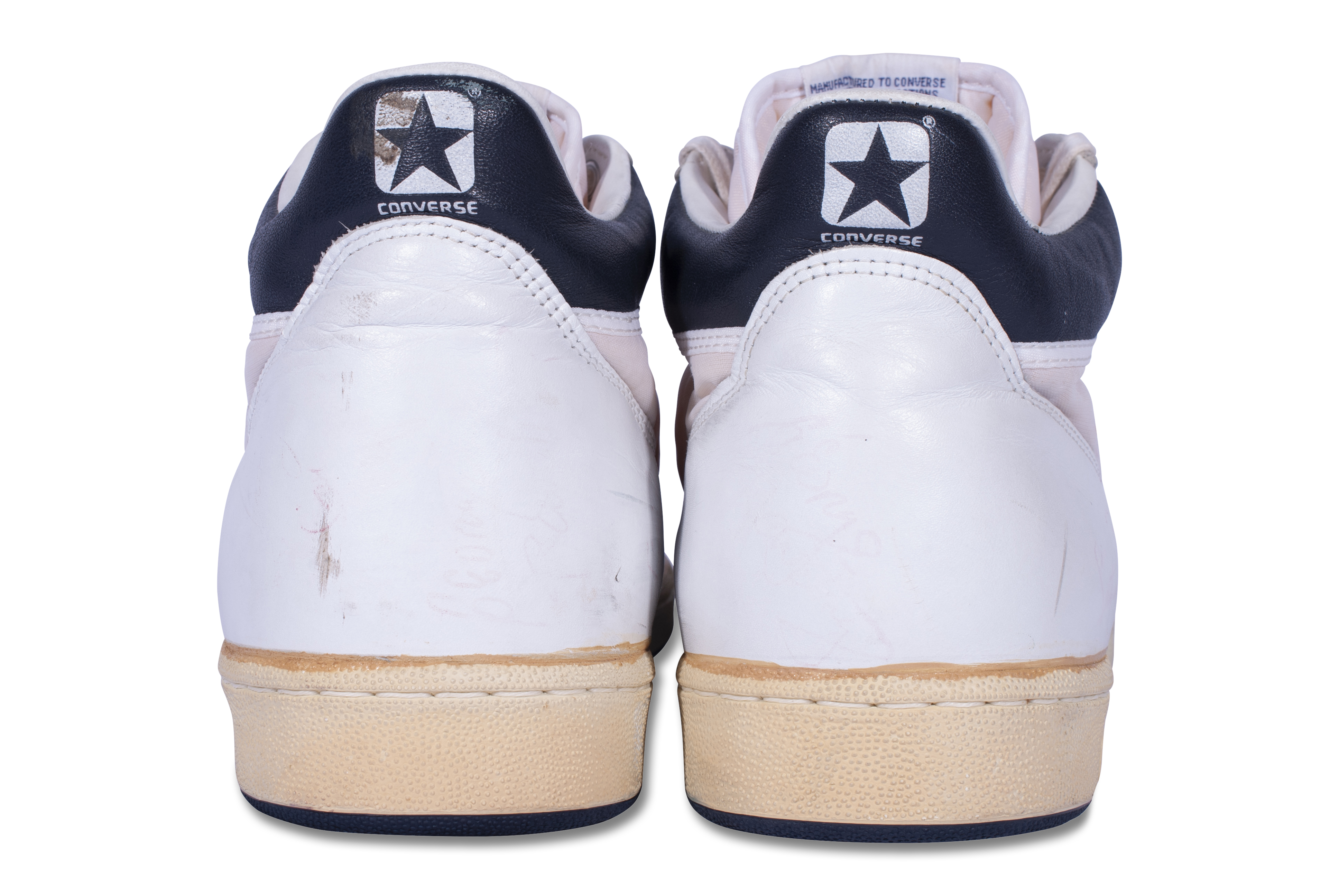 Basketball) Michael Jordan's game-worn Converse sneakers from 1984