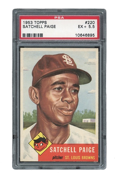SIGNIFICANT 1953 TOPPS #220 SATCHELL PAIGE - PSA EX+ 5.5