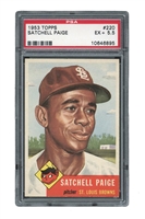 SIGNIFICANT 1953 TOPPS #220 SATCHELL PAIGE - PSA EX+ 5.5