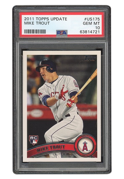 2011 TOPPS UPDATE #US175 MIKE TROUT - PSA GEM MINT 10