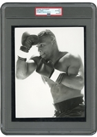 EXTRAORDINARY AUGUST 4, 1989 MIKE TYSON ORIGINAL PHOTOGRAPH TAKEN DURING FILMING OF TOYOTA COMMERCIAL - PSA/DNA TYPE 1