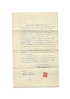 JULIAN W. CURTISS SIGNED DOCUMENT - GOLF & BASKETBALL PIONEER - CO-INVENTOR OF THE BASKETBALL