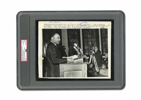 FEBRUARY 23, 1965 MARTIN LUTHER KING JR. ORIGINAL PHOTOGRAPH - PROTEST SPEECH IN SELMA, ALABAMA - PSA/DNA TYPE 1