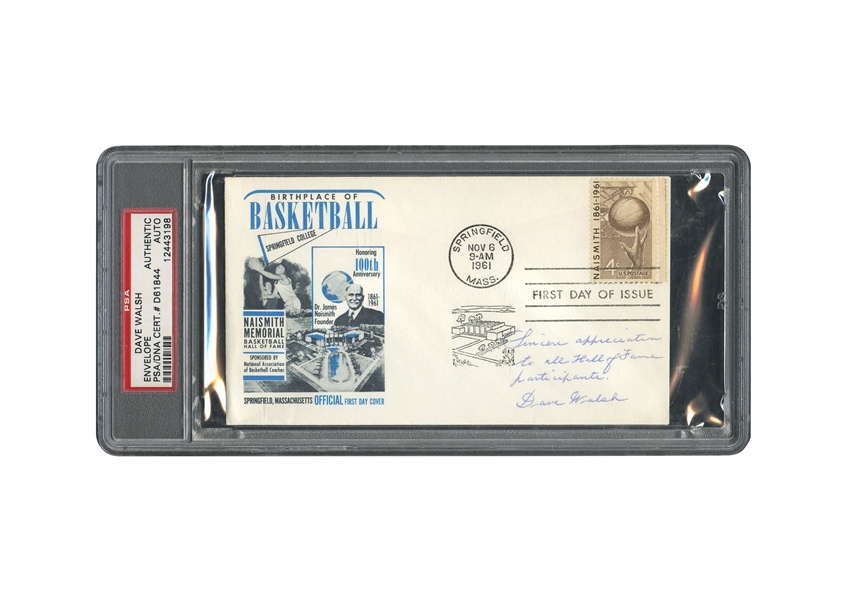 COLLECTION OF NAISMITH BASKETBALL HOF AUTOGRAPHED FDCS - ALL DECEASED