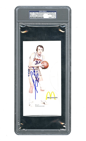 1975 76ERS MCDONALDS STANDUPS  BILLY CUNNINGHAM - PSA/DNA AUTHENTIC (ONLY SIGNED EXAMPLE THAT EXISTS!) 