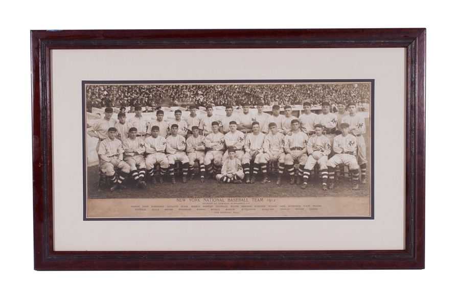 EXCEPTIONAL 1912 NEW YORK GIANTS OVERSIZED TEAM PHOTOGRAPH BY PACH BROS. 