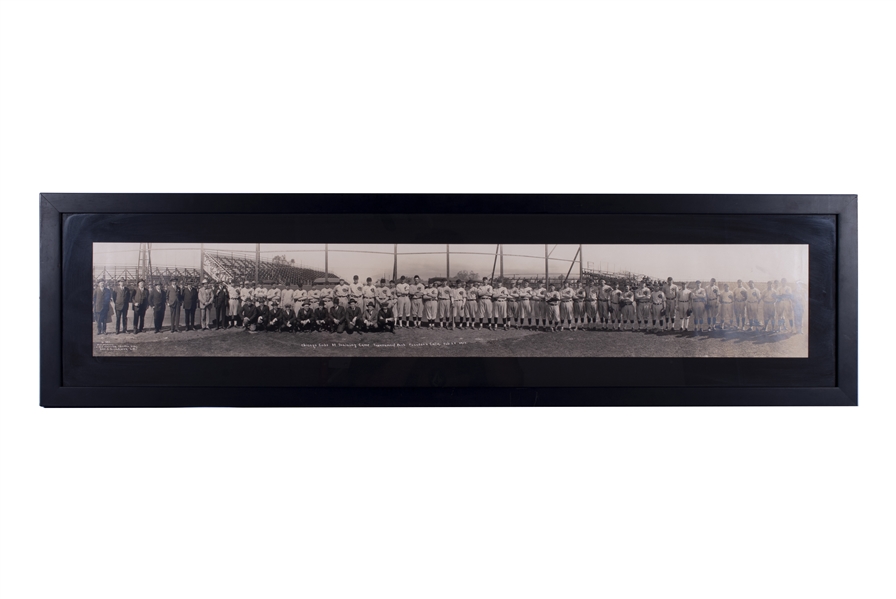 1917 CHICAGO CUBS TEAM PANORAMIC PHOTOGRAPH - LETTER OF PROVENANCE