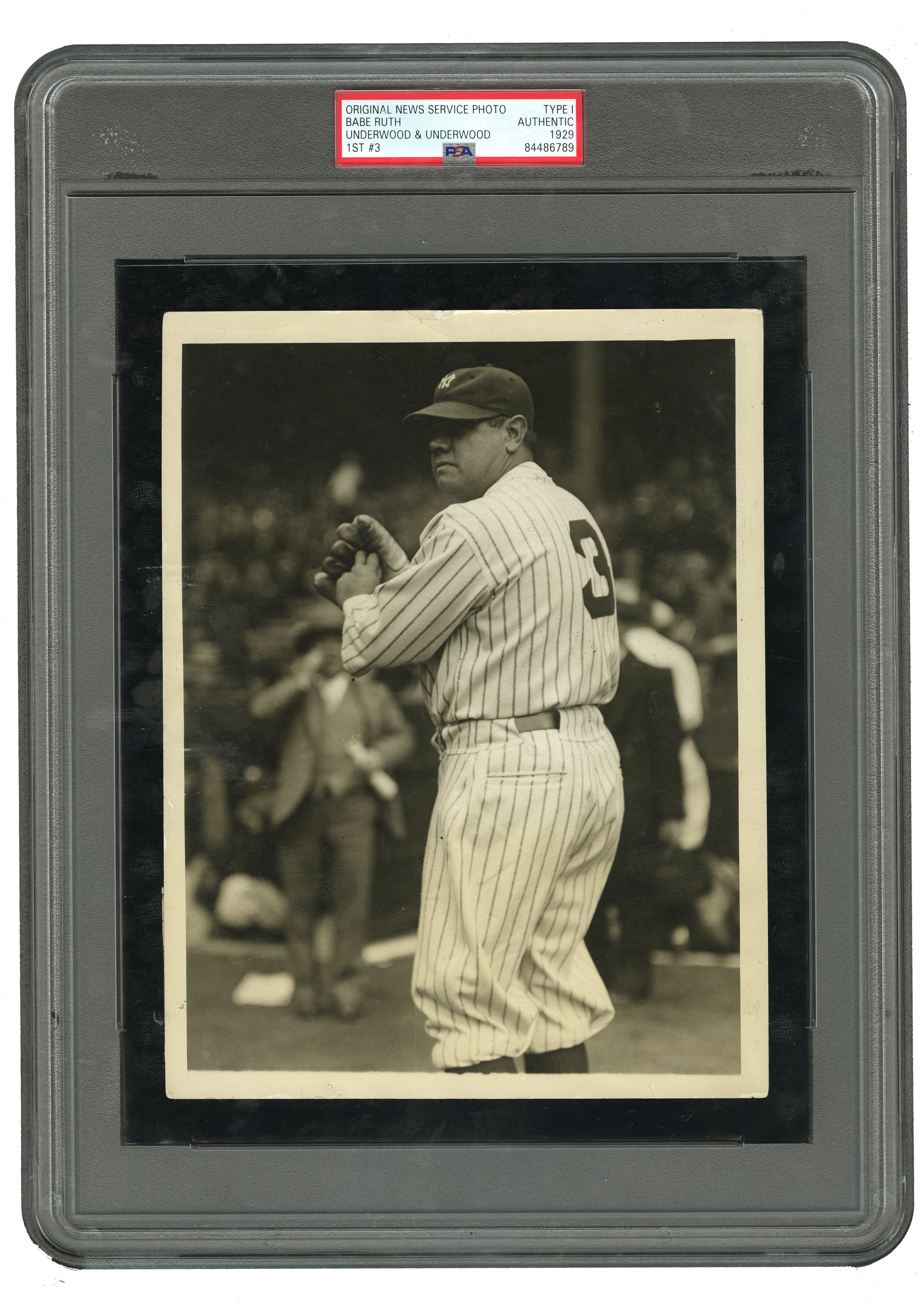 Lot Detail - HISTORIC 1929 BABE RUTH  'NO. 3' - THE KING OF SWAT GETS A  NUMBER ORIGINAL PHOTOGRAPH - PSA/DNA TYPE 1 - FIRST TIME THE BAMBINO WORE NUMBER  3!