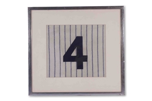 LOU GEHRIG FRAMED PIECE OF HIS NEW YORK YANKEES JERSEY