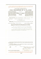 1917 ROGER BRESNAHAN AND JACOB RUPPERT AUTOGRAPHED NEW YORK YANKEES PLAYER TRANSFER - JSA