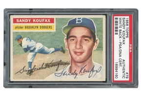SIGNED 1956 TOPPS #79 SANDY KOUFAX - PSA/DNA AUTHENTIC