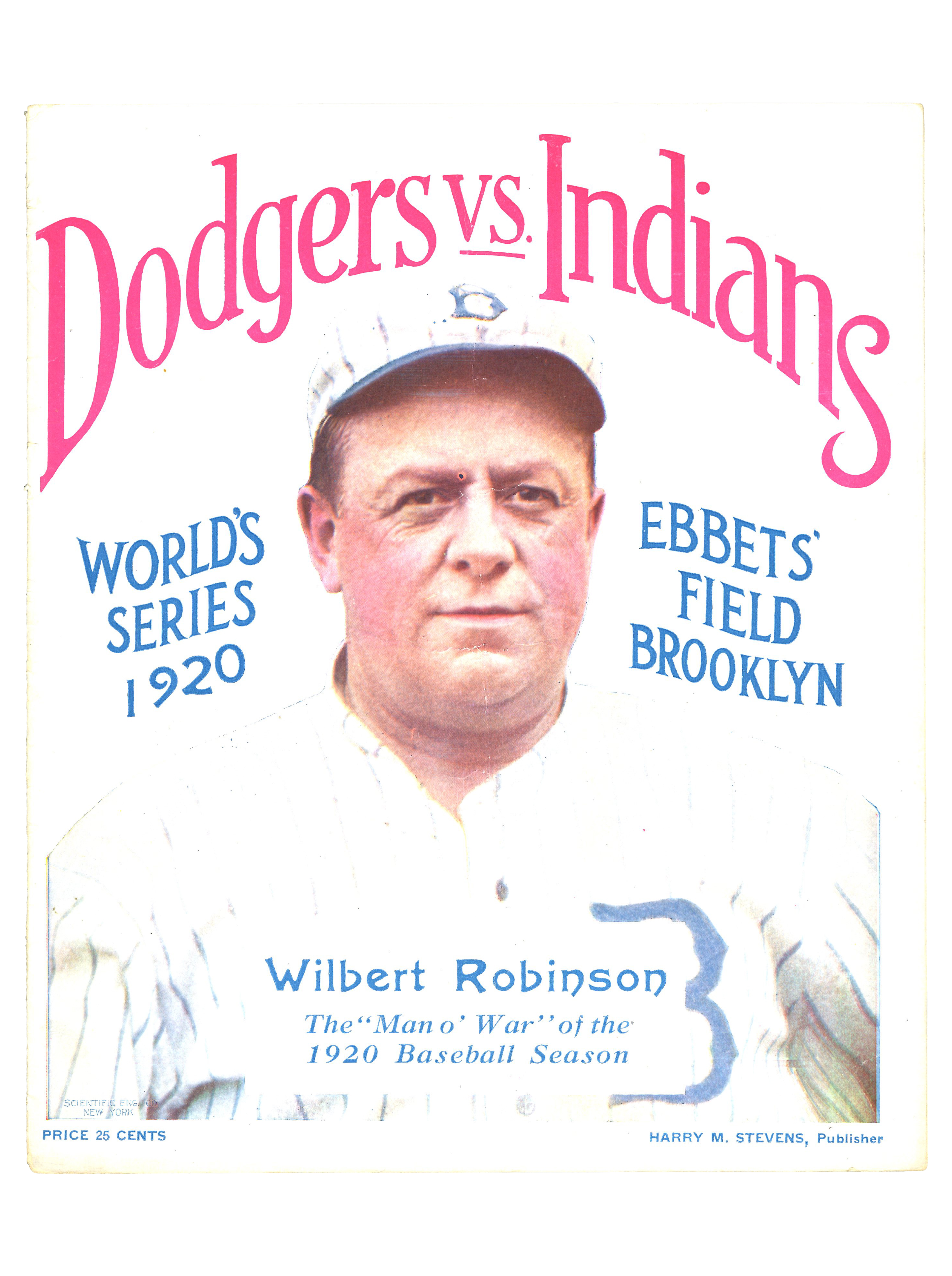 Lot Detail - 1920 WORLD SERIES PROGRAM AT EBBETS FIELD CLEVELAND INDIANS AT  BROOKLYN DODGERS