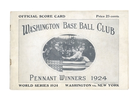 1924 WORLD SERIES PROGRAM AT WASHINGTON - GAME 2
