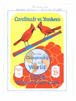 1928 WORLD SERIES PROGRAM AT ST. LOUIS - GAME 4 SWEEP - RUTH HITS 3 HOMERS!