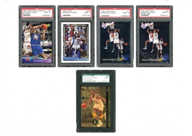 GROUP OF (5) SHAQUILLE ONEAL ROOKIE CARDS - ALL NM-MT+ OR HIGHER