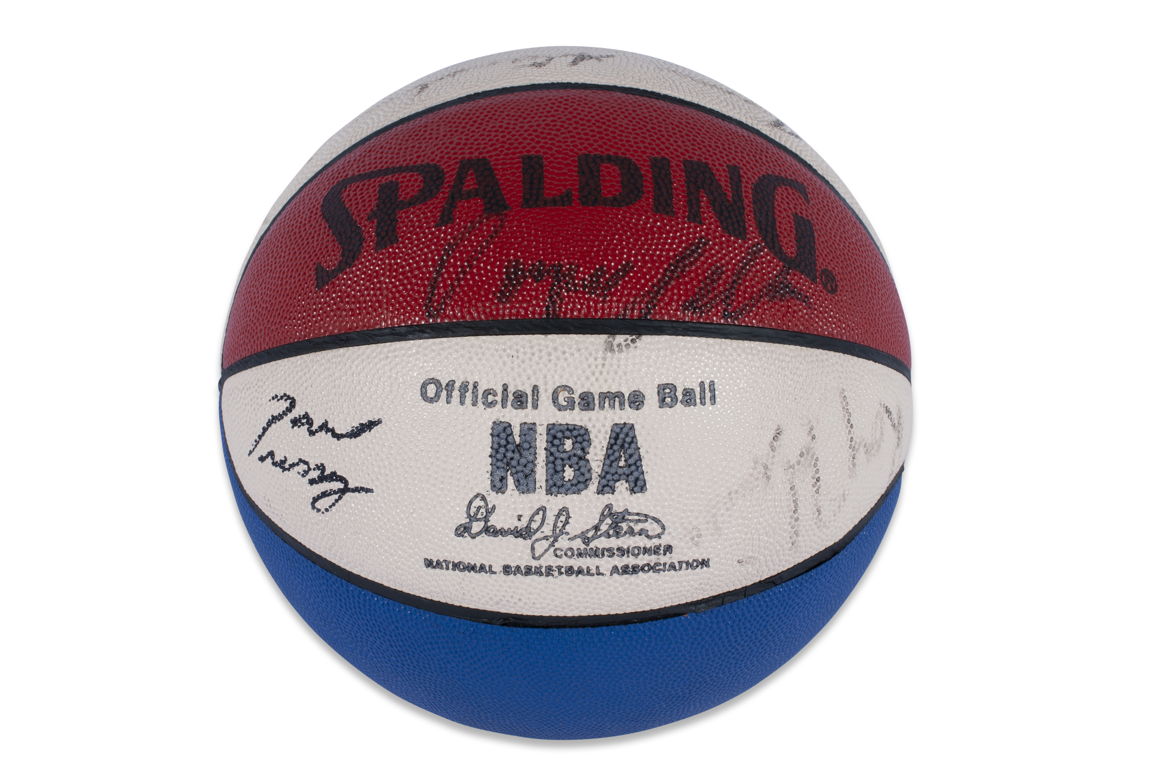 Lebron James Signed Game Used Spalding NBA Game Basketball Beckett