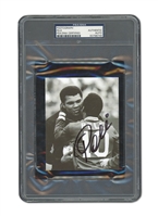 1977 PELE AND MUHAMMAD ALI PHOTOGRAPH SIGNED BY PELE - PSA/DNA AUTHENTIC AUTO