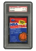 1986 FLEER BASKETBALL WAX PACK - PSA NM-MT 8