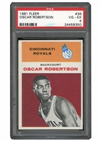 1961 FLEER #36 OSCAR ROBERTSON CINCINNATI ROYALS ROOKIE CARD - PSA VG-EX 4