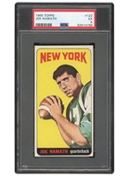 1965 TOPPS #122 JOE NAMATH NEW YORK JETS ROOKIE CARD - PSA EX 5