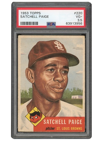 1953 TOPPS #220 SATCHELL PAIGE - PSA VG+ 3.5