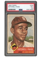 1953 TOPPS #220 SATCHELL PAIGE - PSA VG+ 3.5