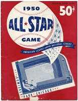 1950 NATIONAL LEAGUE ALL STARS TEAM SIGNED PROGRAM INCL. JACKIE ROBINSON, CAMPANELLA, SNIDER, MUSIAL & MORE - PSA/DNA LOA