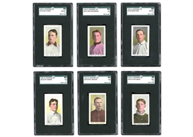 GROUP OF (11) 1910-11 M116 SGC GRADED CARDS INCL. CLARKE NM-MT 8, CREE NM-MT 8, GIBSON NM+ 7.5 & MORE