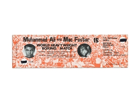 APRIL 1, 1972 MUHAMMAD ALI VS. MAC FOSTER (TOKYO, JAPAN) FULL UNUSED TICKET - VERY CLEAN EXAMPLE