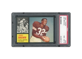 1962 TOPPS #28 JIM BROWN - PSA NM-MT 8