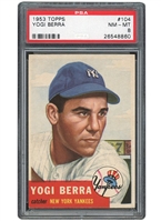 1953 TOPPS #104 YOGI BERRA NEW YORK YANKEES - PSA NM-MT 8