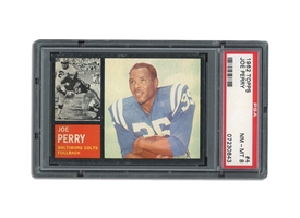 1962 TOPPS #4 JOE PERRY - PSA NM-MT 8 - NONE GRADED HIGHER!