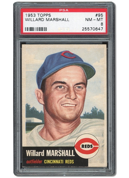 1953 TOPPS #95 WILLARD MARSHALL - PSA NM-MT 8