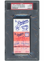 HISTORIC APRIL 25, 1976 RICK MONDAY AUTOGRAPHED DODGERS VS. CUBS TICKET STUB - MONDAY SAVES U.S. FLAG FROM BURNING! - PSA AUTHENTIC & PSA/DNA AUTH. (1 OF 2 SIGNED IN POP REPORT)